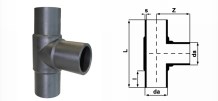 Тройник PE 100 для труб одинакового диаметра (Инжекция)