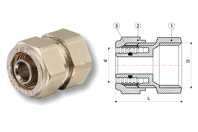 PEX İç Dişli Rakor (16mm)