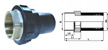 PE 100 Internal Notch Metal Terminal Adapter