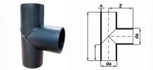 Тройник PE 100 для труб одинакового диаметра (Конфекция)